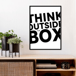 Plakat w ramie Typografia - "Think outside the box"