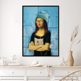 Plakat w ramie Hipsterska Mona Lisa