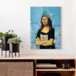 Obraz na płótnie Hipsterska Mona Lisa