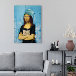 Obraz klasyczny Hipsterska Mona Lisa