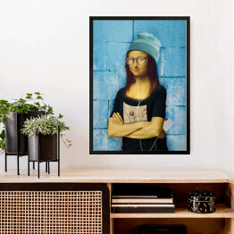 Obraz w ramie Hipsterska Mona Lisa