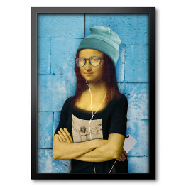Obraz w ramie Hipsterska Mona Lisa