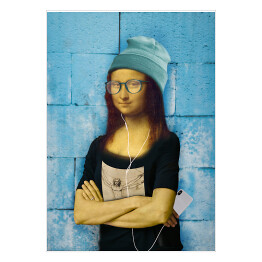 Plakat Hipsterska Mona Lisa