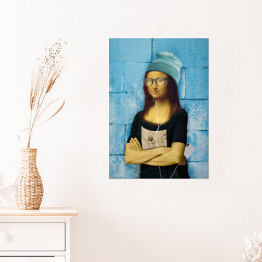 Plakat samoprzylepny Hipsterska Mona Lisa