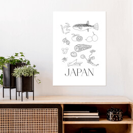 Plakat samoprzylepny Kuchnie świata - kuchnia japońska