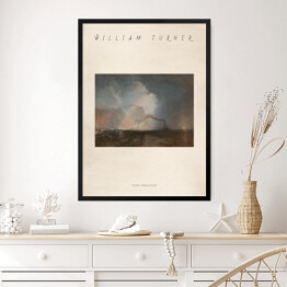 Obraz w ramie illiam Turner "Staffa, Fingal's Cave" - reprodukcja z napisem. Plakat z passe partout