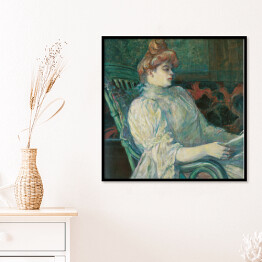 Plakat w ramie Henri de Toulouse-Lautrec "Madame Marthe X―Bordeaux" - reprodukcja