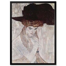 Obraz klasyczny Gustav Klimt "Dama w kapeluszu z czarnym piórem" - reprodukcja