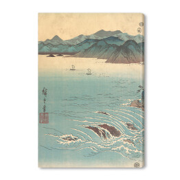 Obraz na płótnie Tryptyk I. Wodospady na Naruto. Utugawa Hiroshige Reprodukcja obrazu