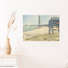 Plakat samoprzylepny Georges Seurat "Latarnia morska w Honfleur" - reprodukcja