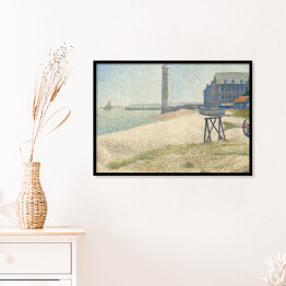 Plakat w ramie Georges Seurat "Latarnia morska w Honfleur" - reprodukcja