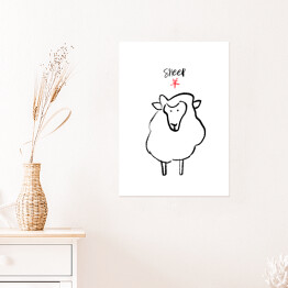 Plakat samoprzylepny Chińskie znaki zodiaku - owca