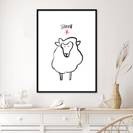 Plakat w ramie Chińskie znaki zodiaku - owca