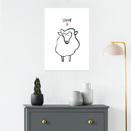 Plakat Chińskie znaki zodiaku - owca
