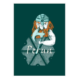 Plakat samoprzylepny Mitologia słowiańska - Perun