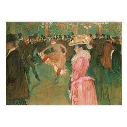 Plakat samoprzylepny Henri de Toulouse-Lautrec "W Moulin Rouge" - reprodukcja