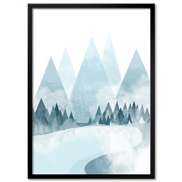 Obraz klasyczny Polana w górach, las - ilustracja