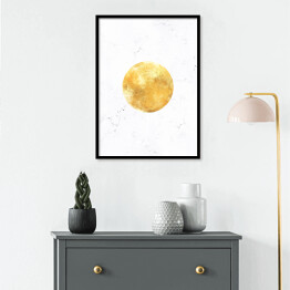 Plakat w ramie Złote planety - Księżyc