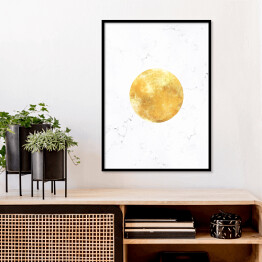 Plakat w ramie Złote planety - Księżyc
