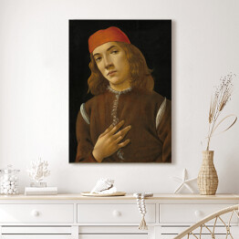 Obraz na płótnie Sandro Botticelli Portret młodzieńca. Reprodukcja