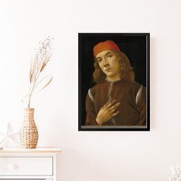 Obraz w ramie Sandro Botticelli Portret młodzieńca. Reprodukcja