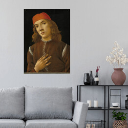 Plakat Sandro Botticelli Portret młodzieńca. Reprodukcja