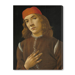 Obraz na płótnie Sandro Botticelli Portret młodzieńca. Reprodukcja