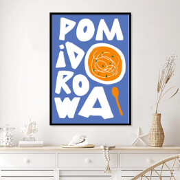 Plakat w ramie Pomidorowa - kolorowa ilustracja
