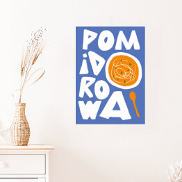 Plakat samoprzylepny Pomidorowa - kolorowa ilustracja