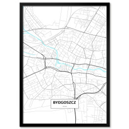 Plakat w ramie Mapa Bydgoszczy 
