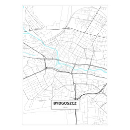 Plakat samoprzylepny Mapa Bydgoszczy 