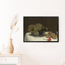 Obraz w ramie Henri Fantin-Latour Still Life with Grapes and a Carnation. Martwa natura. Reprodukcja
