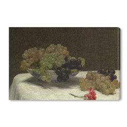 Obraz na płótnie Henri Fantin-Latour Still Life with Grapes and a Carnation. Martwa natura. Reprodukcja