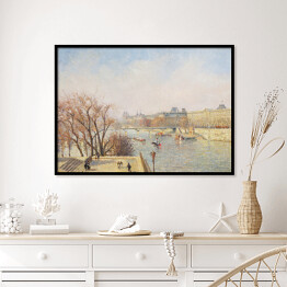 Plakat w ramie Camille Pissarro Luwr, ranek, światło słoneczne. Reprodukcja