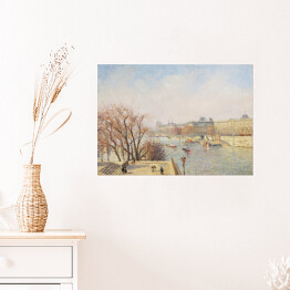 Plakat samoprzylepny Camille Pissarro Luwr, ranek, światło słoneczne. Reprodukcja