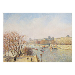 Plakat samoprzylepny Camille Pissarro Luwr, ranek, światło słoneczne. Reprodukcja