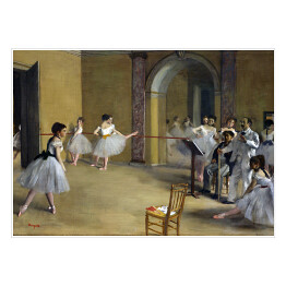 Plakat samoprzylepny Edgar Degas "Sala taneczna" - reprodukcja