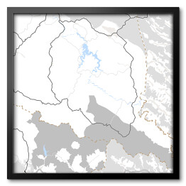 Obraz w ramie Bieszczady - mapa