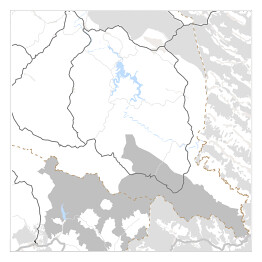 Plakat samoprzylepny Bieszczady - mapa