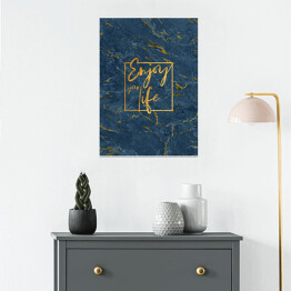 Plakat Marmur - złota typografia