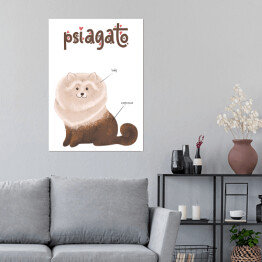 Plakat Kawa z psem - psiagato