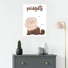Plakat Kawa z psem - psiagato