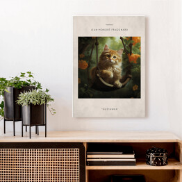 Obraz klasyczny Kot portret inspirowany sztuką - Jean Honore Fragonard "Huśtawka"