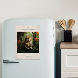 Magnes dekoracyjny Kot portret inspirowany sztuką - Jean Honore Fragonard "Huśtawka"