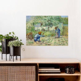 Plakat samoprzylepny Vincent van Gogh Pierwsze kroki. Reprodukcja