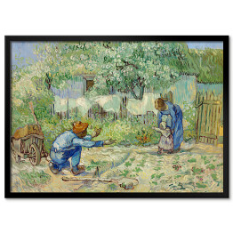 Plakat w ramie Vincent van Gogh Pierwsze kroki. Reprodukcja