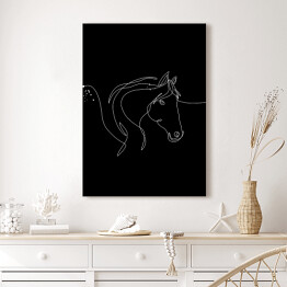 Obraz na płótnie Koń - czarne konie