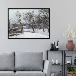 Plakat w ramie Camille Pissarro. Śnieg w Louveciennes. Reprodukcja