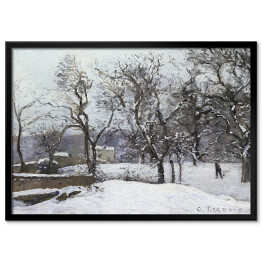 Plakat w ramie Camille Pissarro. Śnieg w Louveciennes. Reprodukcja