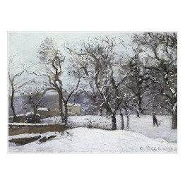 Plakat Camille Pissarro. Śnieg w Louveciennes. Reprodukcja